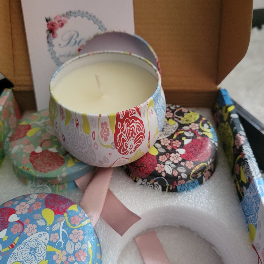 Four pack of Soy Wax Candle - Gardenia, Jasmine, Lavender, and French Vanilla